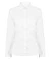 H513R Henbury Ladies Modern Long Sleeve Regular Fit Oxford Shirt White colour image